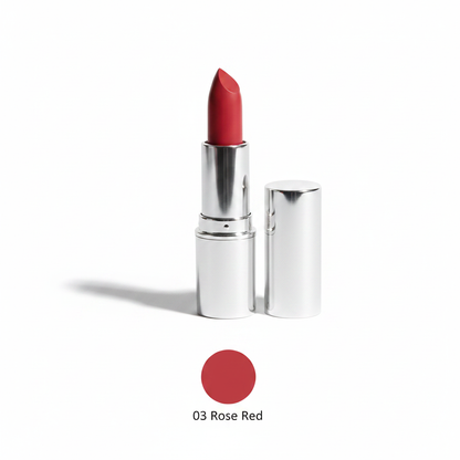 Luxury Silver Tube Lipstick| Nude to Bold Red