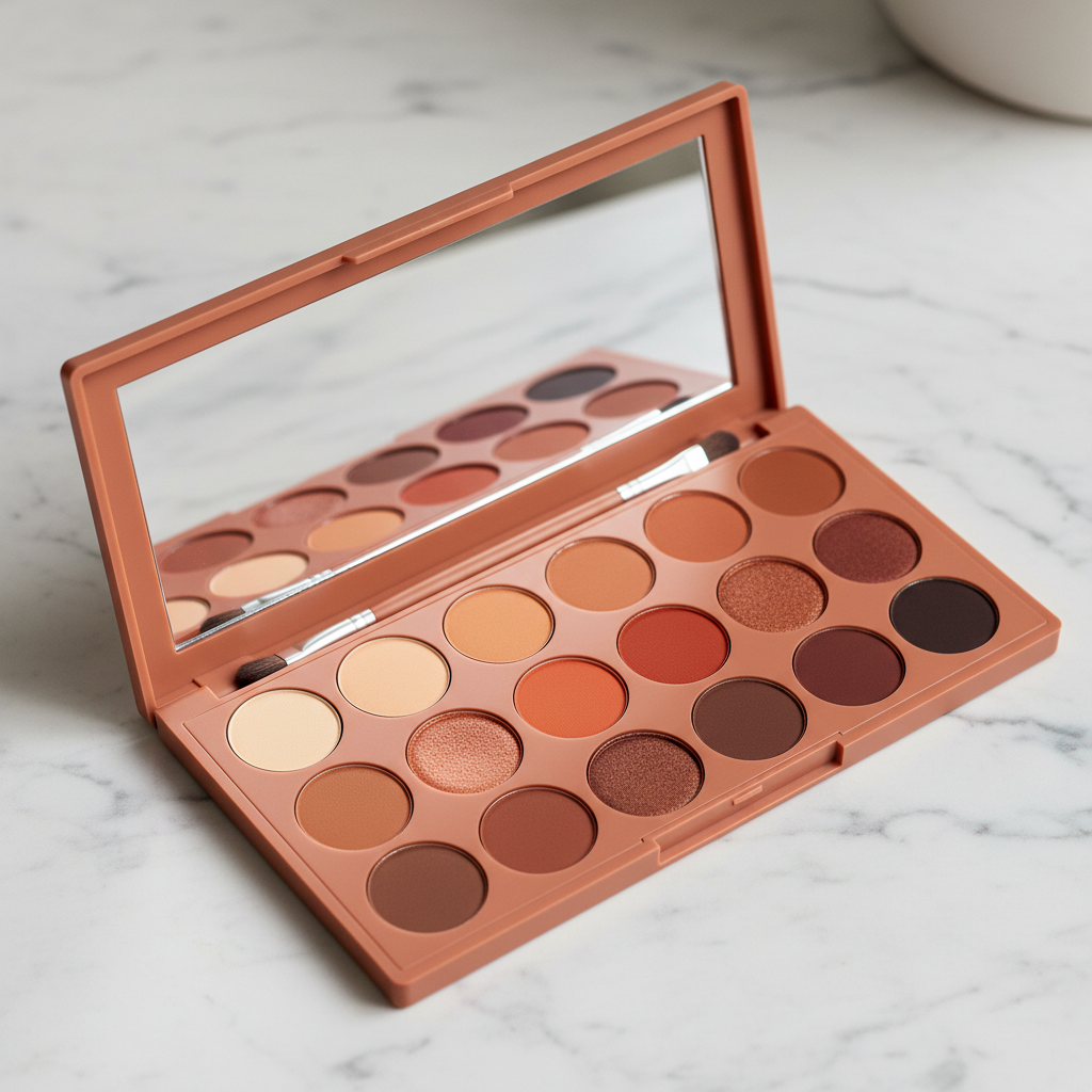 18-Color Warm Brown Eyeshadow Palette