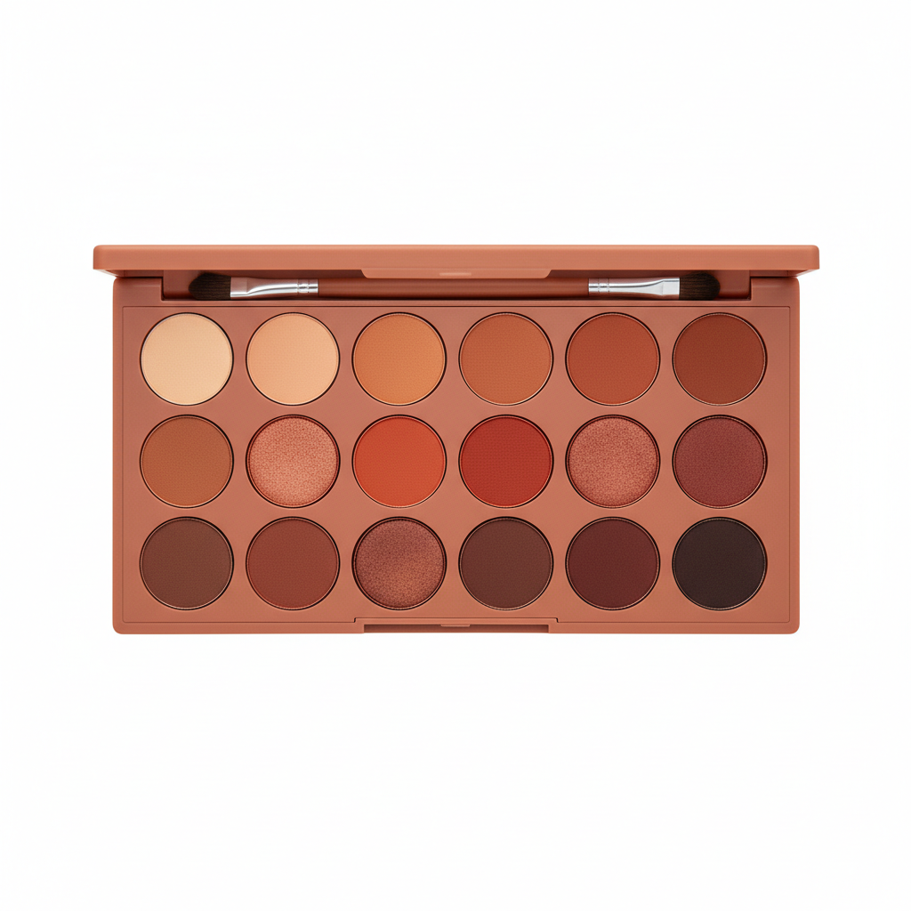 18-Color Warm Brown Eyeshadow Palette