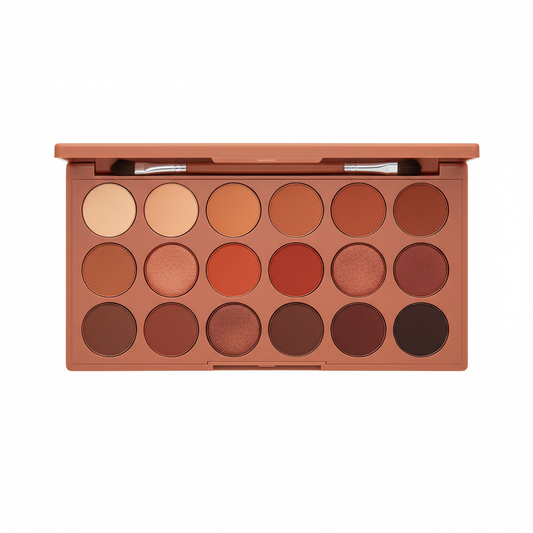 18-Color Warm Brown Eyeshadow Palette