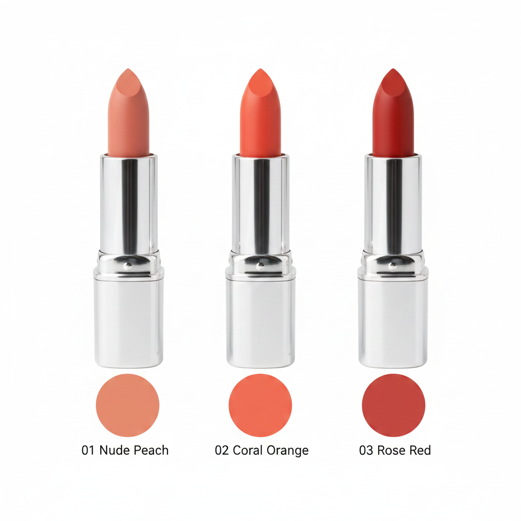 Luxury Silver Tube Lipstick| Nude to Bold Red