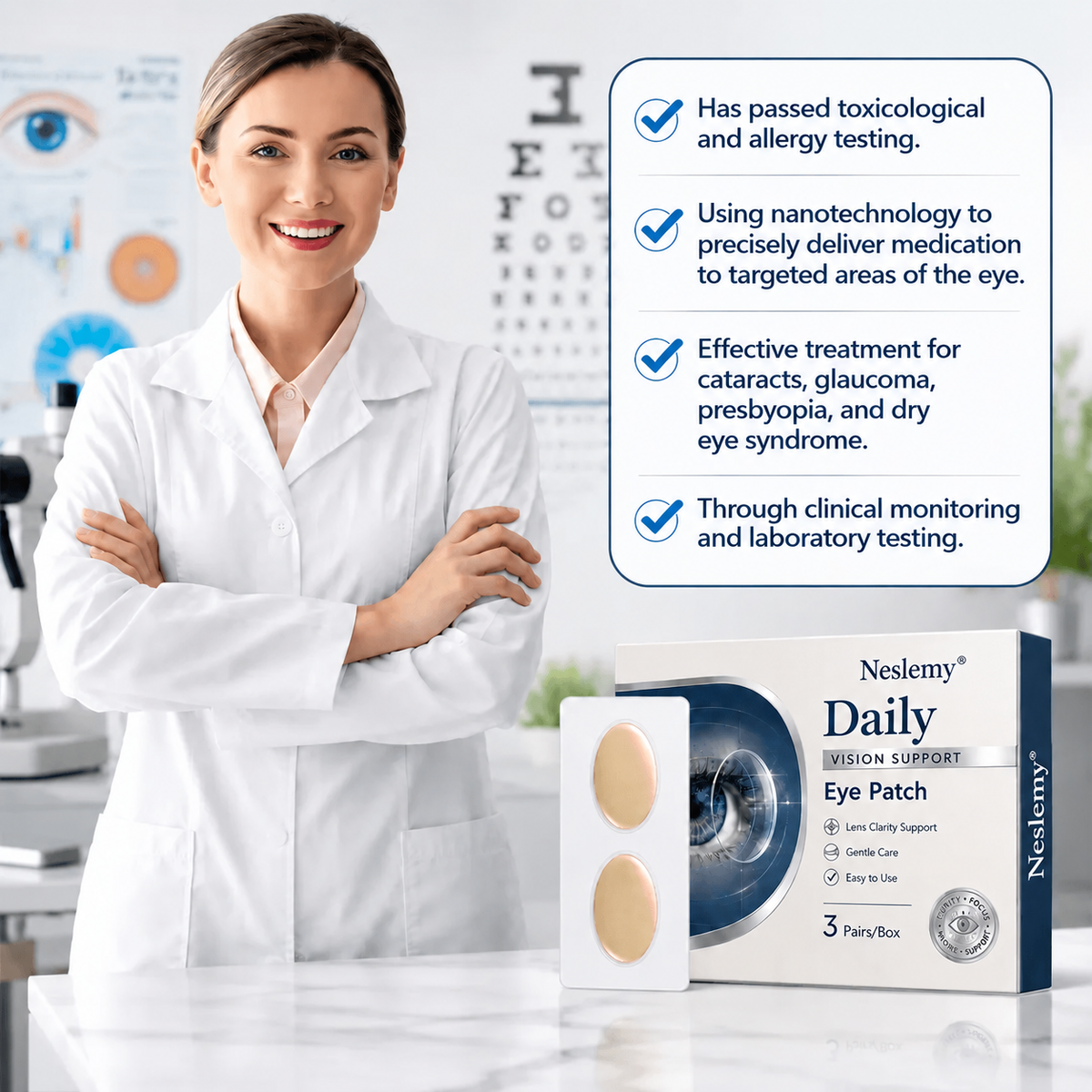 Neslemy Daily Vision Support Eye Patch