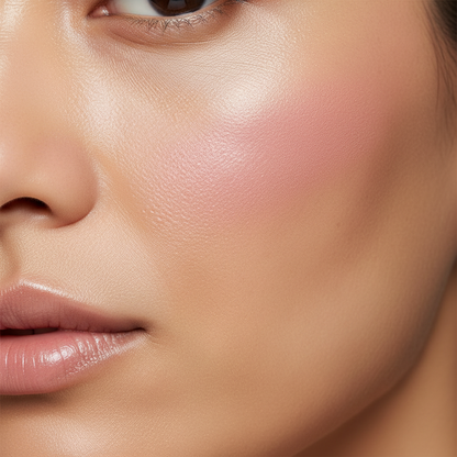 Rose Pink Pressed Blush with Brush