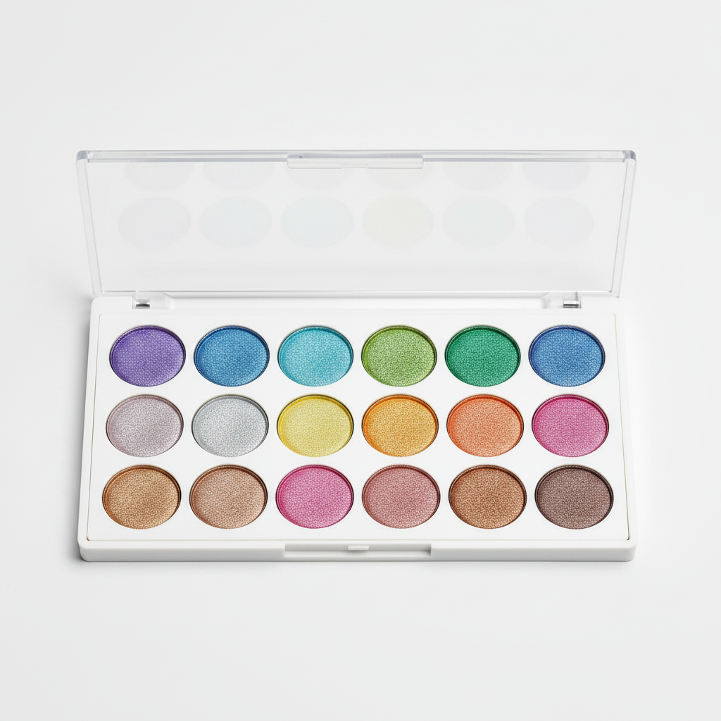 18-Color Rainbow Glitter Eyeshadow Palette