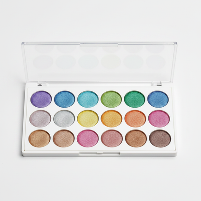 18-Color Rainbow Glitter Eyeshadow Palette